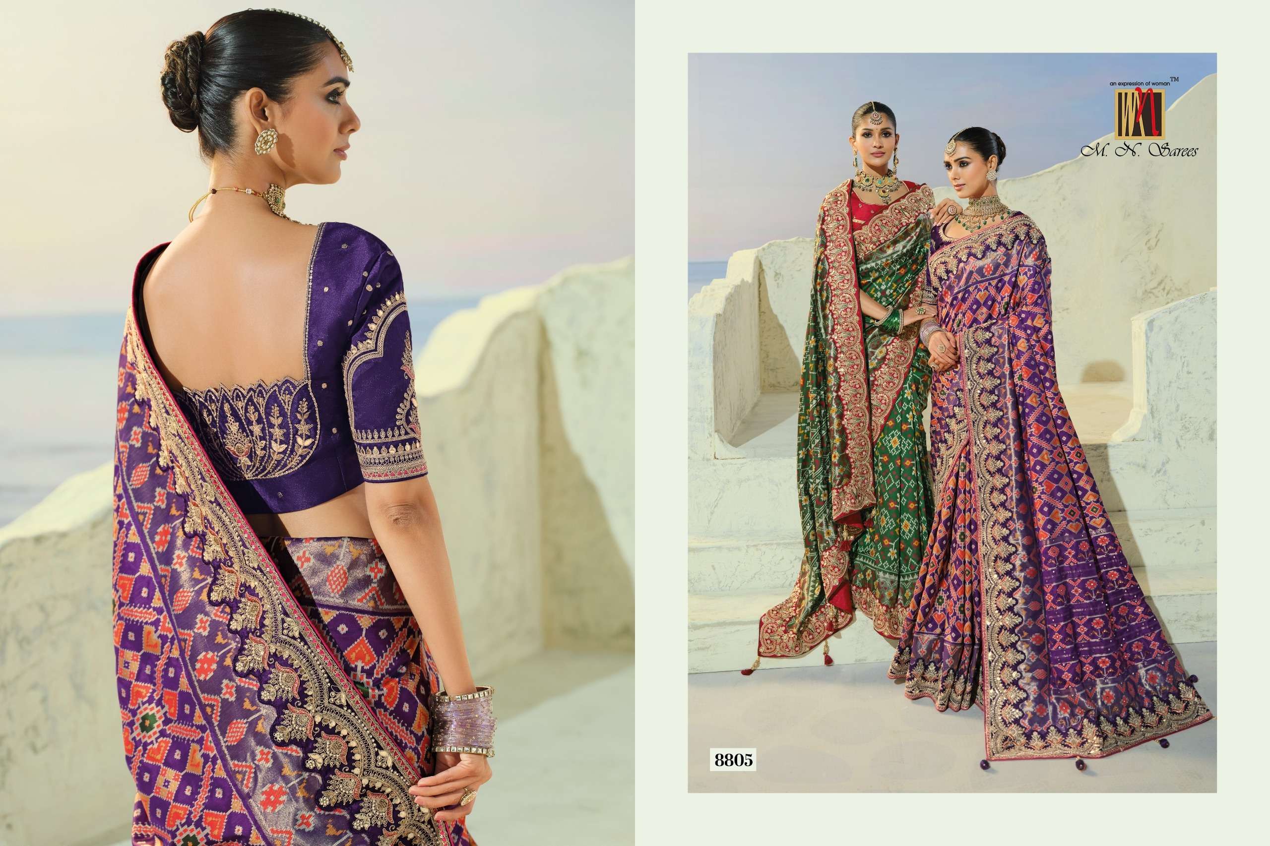 MN The Heritage Of Patola 8800 Series fancy fabric saree wholesale in surat